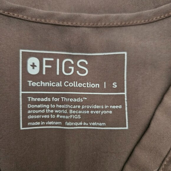 Figs Smokey Taupe RARE Catarina One Pocket Scrub Top S Small EUC - Picture 3 of 3